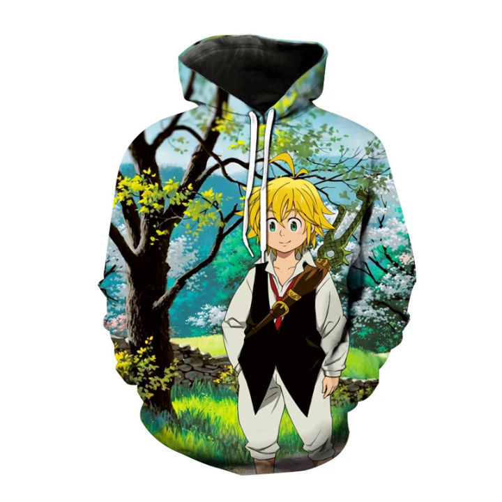 Anime Seven Deadly Sins Hoodies 3D Print Sweatshirts Boys Girls