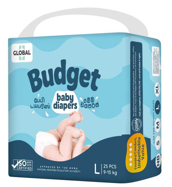 Budget Baby Diapers 25pcs Large