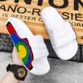 Summer Men Slippers Women Outdoor Beach Shoes Thick Bottom Indoor Bathroom Non-slip Slippers Parent-child Shoes Sandals 2022 New. 