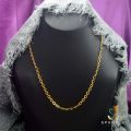 Gold plated Rich Look New Half Machine Cut 05MM Link Chain 18 Inch. 