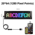 Smart Bluetooth Strip LED Module Panel Pixels Matrix Display Programmable Car Advertising Light Scrolling Text Animation Pattern. 