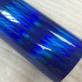 Holographic Laser Blue Chrome Vinyl Sheet Car Wrap Film Self Adhesive Sticker DIY Car Wrapping Foil with Air Release. 