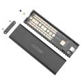 【United States 】 Case M.2 to USB 10Gbps External Hard Drive Enclosure For NVME PCIE NGFF Key Dual Protocol SSD Disk. 