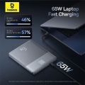 Baseus Blade2 12000mAh Power Bank | 65W Fast Charging Ultra Thin Digital Display Intelligent Edition Battery Pack For Laptop/MacBook Pro, iPad, iPhone, and All Smart Phones - Silver. 