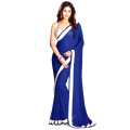 plain saree with Silver Border. 