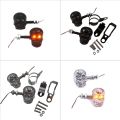 【H03】 Universal LED Motorcycle Turn Signal Light Skull Skeleton Headlight Front Head Motorcycle Decorations. 