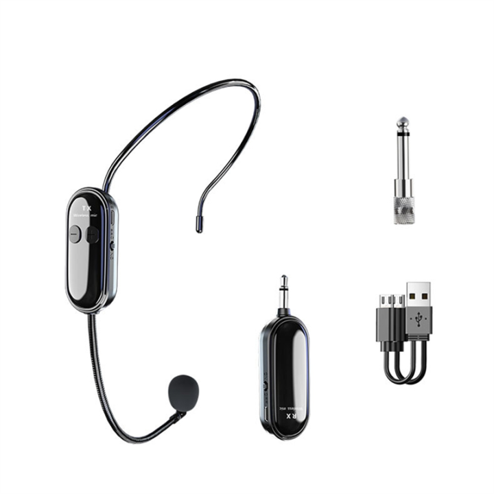 Microphone Sans Fil Casque 2.4G - Portée 50m, Idéal Enseignement, Guides Touristiques Et Discours