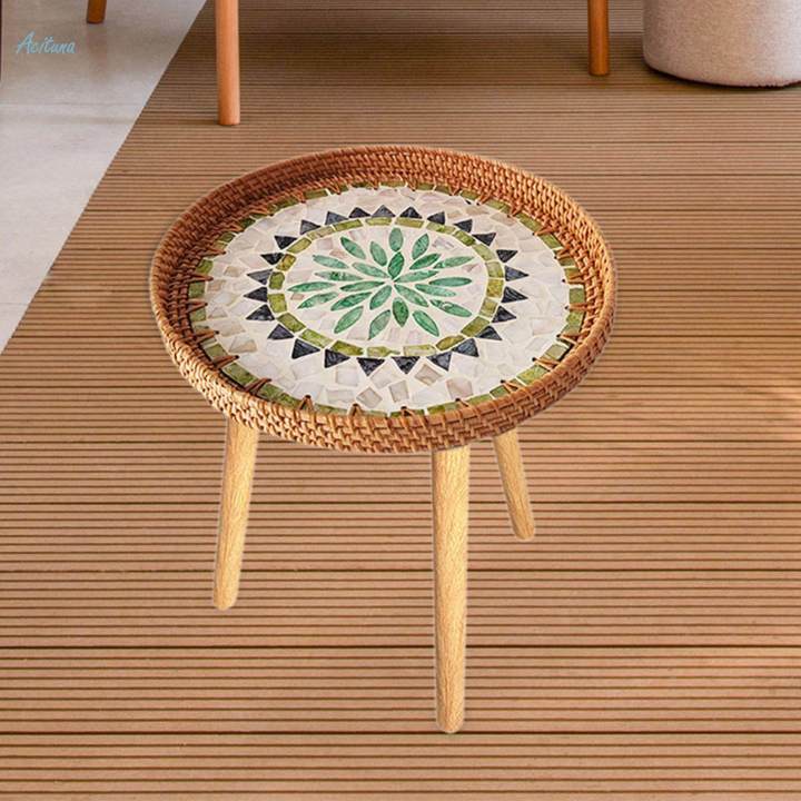 Side%20Table%20End%20Table%20Home%20Decor%20Coffee%20Table%20for%20Farmhouse%20Bedroom%20Garden%20Bohemia%2040cm%20-%20Image%203