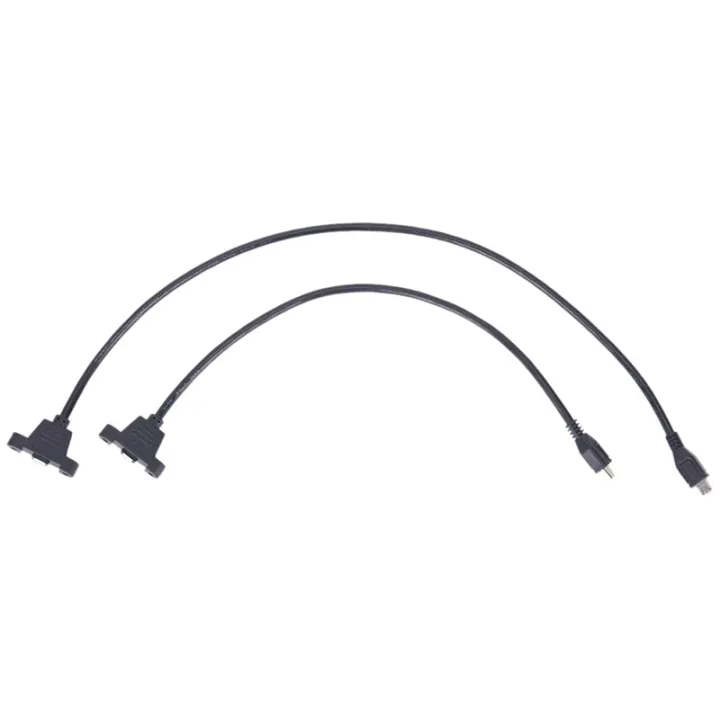 Micro%20USB%202.0%20Male%20to%20Female%20connector%20Adapter%20Cable%20With%20Panel%20Mount%20Hole%20-%20Image%203