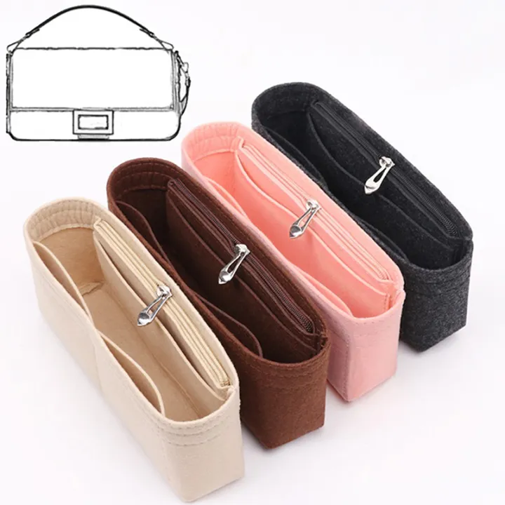 Multi-Pocket Women Insert Bag Felt Fabric Purse Handbag Organizer Bag Liner Tote MJK
