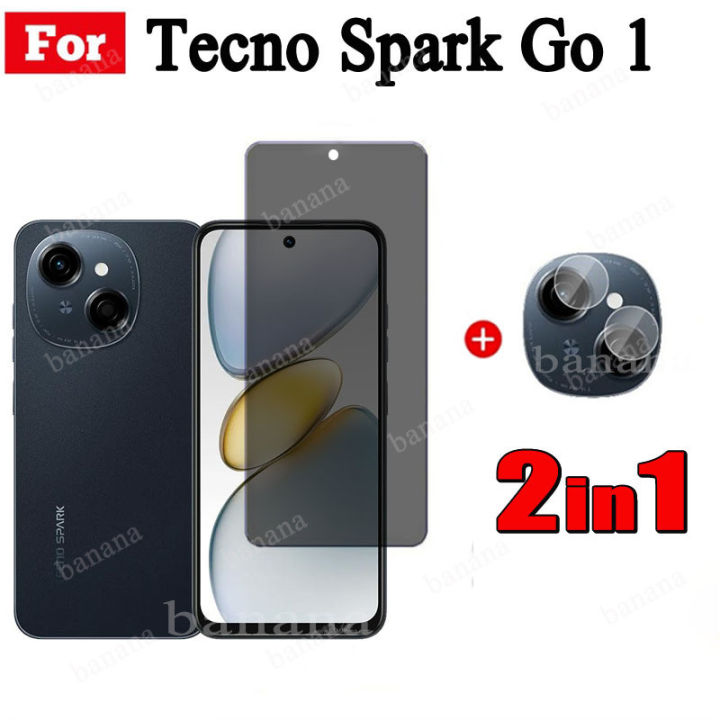 Tecno Spark Go 2025 Matte Privacy / Ceramic soft film For Tecno Spark Go 1 Anti Blue Light Ray Tempered Glass Screen Protector and Camera Lens Glass Protector