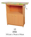 Melamine Iron table Furniture Half Cupboard with Wire and Plug Switch - 5 Years Warranty. 