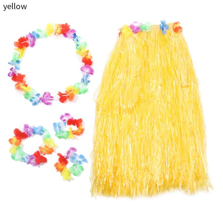 【ALLGOOD】Party Accessories Garland Hawaii Party Supplies Headband Fancy Dress Costume Hawaiian Hula Skirt