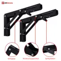 2Pcs 8-14 Inch Folding Shelf Brackets Wall-mounted Heavy Stainless Steel Folding Table Shelves Bracket Work Space Saving Bracket, 2 x Campervan Folding Clip Table Shelf Motorhome Caravan Black Finish Stainless Steel Mini Folding Table Car Accessories. 