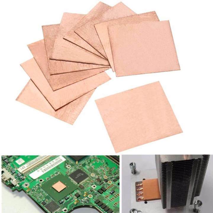 Cpu Wrapping Sheets 10PCS 1.0mm Laptop Copper Sheet Plate Strip Shim Thermal Pad Heatsink ...
