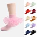 Children's Socks With Lace Ruffles Girls Ankle Socks Kids Dance Sock For Party Cute Baby Frilly Socken For Girls Princess Sock. 