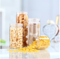 Sealed Cans Covered PET Empty Plastic Transparent Bottles Wide Mouth Snack Candy Biscuit Packaging Barrels Home Storage Box 1Pcs. 