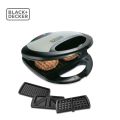 BLACK+DECKER 3 In 1 Sandwich Grill And Waffle Maker TS2090-B5. 