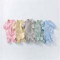 Kidlove Newborn Baby Romper Infant Solid Color Jumpsuit Hat Gloves Socks Burp Cloth Bib 6Pcs Coming Home Clothes Outfit. 