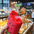 【BestGO】Cute Ice Cream Plastic Water Bottle With Straw Strap Popsicle Water Bottle Watermelon Kettle Leakproof Tritan Bottle BPA  Cu. 