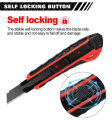 Box Cutter Retractable, 18mm Wider Utility Knife, Razor Knife for Cutting Boxes, Cartons, Cardboard, Self-Locking Box Knife Perfect for Office, Home Use. 