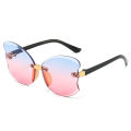 Girls Children Outdoor Glasses Cute UV Protection Eyewear Fashion Kids Rimless Sunglasses Butterfly Wings Frame Sunglass. 