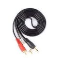 3.5mm Male Mini-Jack Headphone Aux-2-RCA Male Audio Cable. 