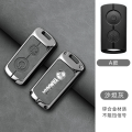 Zinc Alloy Goatskin Leather Motorcycle Key Fob Case Cover Smart Keyless Remote Shell Holder Keychain Buttons Protector For Yamaha Aerox NMAX XMAX TMAX QBIX NVX Janus QBIX Sniper Grand Filano Q-bix 125 155 250 300 400 Y16. 