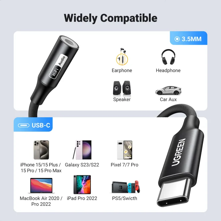 UGREEN%20USB%20C%20to%203.5mm%20Audio%20Adapter%20Hi-Res%20Type%20C%20to%20Aux%20Dongle%20HiFi%20DAC%20Headphone%20Jack%20Cable%20Converter%20for%20%20iPhone%2015%20Pro%20Max%20Plus,%20Galaxy%20S23%20Ultra,%20Pixel%207%20iPad%20Air%20Mini%20-%20Image%208