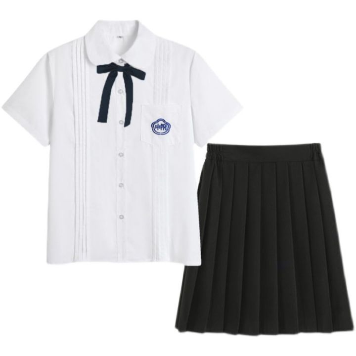 jk Uniform Summer Japanese College Style School Uniform Junior High School Student Clothes Short Sleeve Sports Meeting Graduation Class Uniform Set