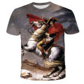 Vintage Oil Painting Men Art Colo 3D Horse Graphic T Shirts Boy Girl Summer Short Sleeve Commute Women Cool Casual Tee Tops. 