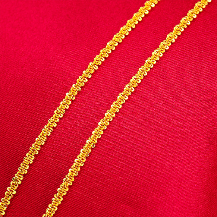 Califlower Rope Chain 【Recently popular】Caterpillar Caterpillar Imitation 18k Gold Clavicle ...