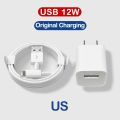 Original 12W USB Charger For APPLE iPhone 11 12 Pro Max XS Max XR 7 6 6S 8 Plus iPad SE Lightning Cable Fast Charging Adapter. 