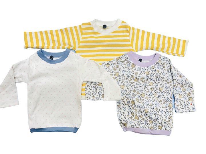 3 Pieces Unisex Cotton Longs-Sleeve T-Shirt Set Kids Cloth Long Sleeve Dresses for Boys And Girls Long Sleeve TShirt