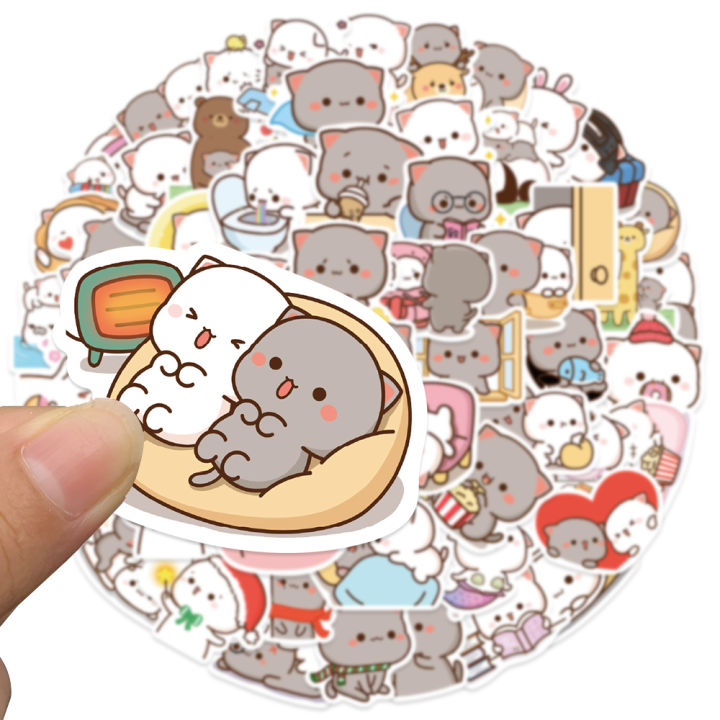 240%20pcs%20Peach%20and%20Goma%20Stickers%20Lovely%20Cute%20Cat%20Couple%20Stickers%20for%20Laptop%20Scrapbook%20Journal%20Kids%20Girls%20Boys%20Stickers%20-%20Image%207