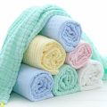 5pcs/batch thickened muslin 30X30cm cotton soft baby towel handkerchief bath care face cloth burp cloth. 