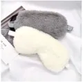 Pure Color Imitation Silk Eye Mask Sleeping Eye Protection Comfortable And Breathable Plush Eye Mask For Women And Men. 