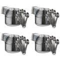 ICQURBT Stainless Steel Measuring Cups and Spoons Set of 56 Pieces,28 Nesting Cups and 28 Stackable Spoons Professional Portable. 