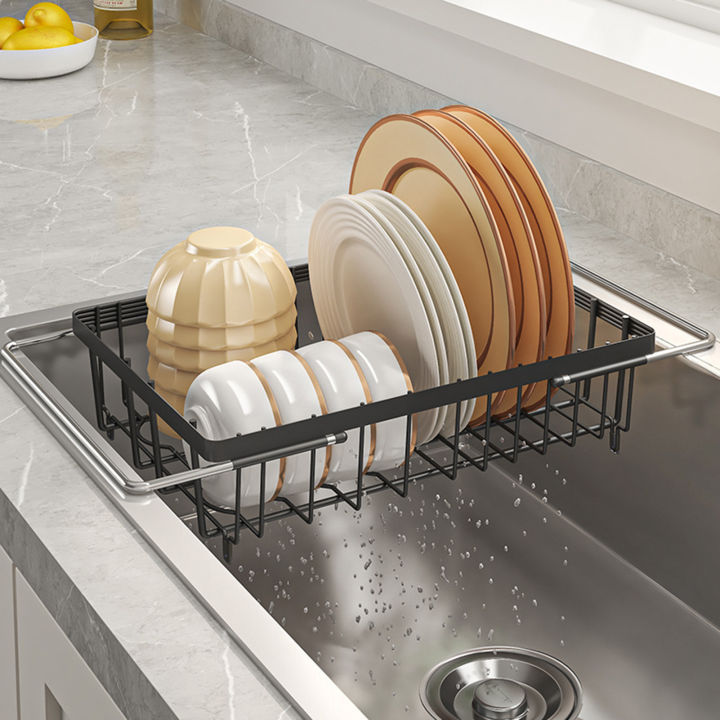 Compact Dish Rack Stainless Steel Dish Drying Rack with Chopstick - Main Image