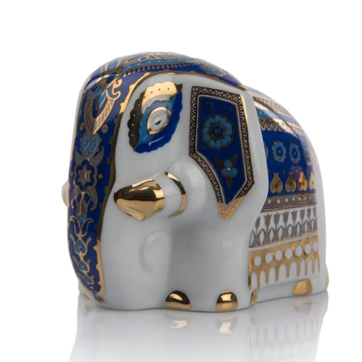 Sri Lankan Elephant By Dankotuwa - Blue & Gold