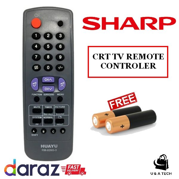 Sharp%20CRT%20Tv%20Remote%20controler%20RM026G3%20&%20Free%20Batteries%20-%20Image%203