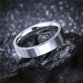 Soul Men 6mm Polish Flat 316L Stainless Steel Rings Male Female Wedding Engagement Band Classic Style Big Size 5 to 15. 