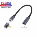 100w Magnetic Type C Pd Charging Cable For Acer Aspire Lap Charger Usb C To 5.5*1.7mm Male Plug Connector Adapter Converter. 
