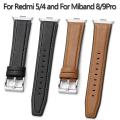 Leather Band for Redmi Watch 5 4 Strap Wristband Vintage Bracelet for Mi Band 8/9 Pro SmartWatch Correas Replaceable Accessoeies. 