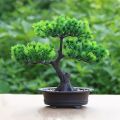 Simulation Tree Realistic Artificial Pine Bonsai Plastic Handmade Simulation Pine Tree Fake Tree with Flowerpot Artificial Bonsai Hotel. 