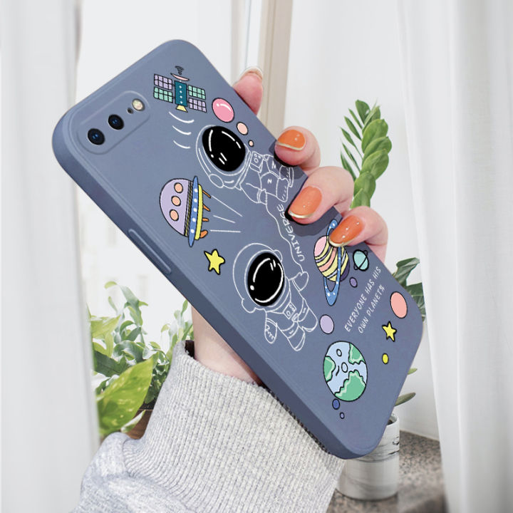 AMORVOR for iPhone Plus Back Cover Cartoon Cute Astronaut