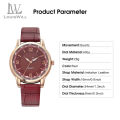 LouisWill Women's Watch Fashion Quartz Movement Belt Watch Strap Watches Two-color Dial Design Cutting Diamond Mirror Surface Elegant Design Watch Wristwatch With Luminous Pointer. 