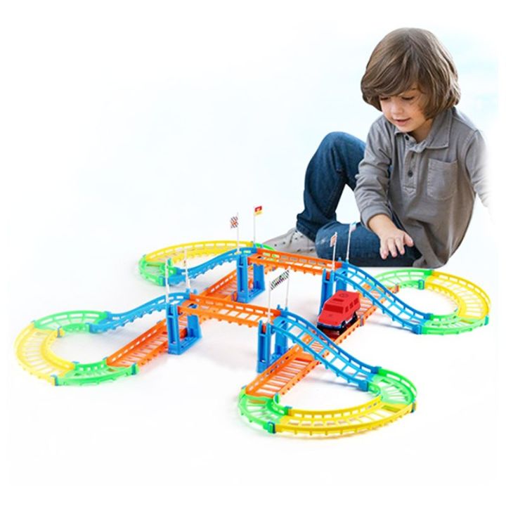 90%20PCS%20Magic%20Track%20City%20Electric%20Rail%20Car%20Toy%20Set%20Infinite%20Combinations%20Racing%20Track%20with%20Bridge%20and%20Accessories%20Creative%20DIY%20Construction%20Track%20Set%20for%20Toddlers%20Educational%20Puzzle%20Vehicle%20Toy%20Building%20Block%20Toy%20for%20Kids%20Boys%20and%20Girls%20Best%20Birthday%20Gift%20-%20Image%207