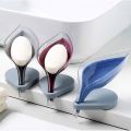 Leaf Shape Bathroom Soap Drainer, Bathroom Shower Soap Holder Dish Storage Plate Tray , Soap Storage Case. 