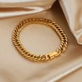 Glamon Gold bracelet 24K high quality fashionable mens bracelet Stylish Design Guarantee bracelet for Men and women 8mm thickness imported premium quality braslets for boys gift items birthday. 